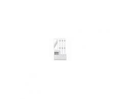 Homcom Mobile d'Ingresso Moderno Guardaroba Set Appendiabiti, Specchio e Scarpiera 3 in 1, in Legno Bianco