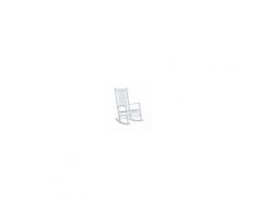 Outsunny Sedia a Dondolo Stile Classico in Legno Impermeabile Bianco