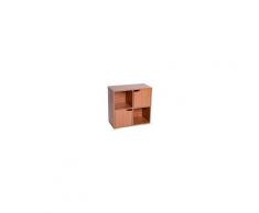 HOMCOM Mobiletto Libreria a 4 Scomparti in Pannelli Particelle 60 x 29 x 60cm
