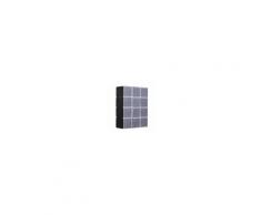 Homcom Armadio Guardaroba Modulare 12 Cubi Fai da Te in PP Bianco e Nero 111x47x145cm