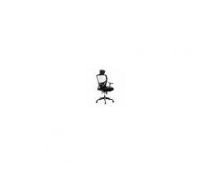 Hjh Sedia ergonomica VENUS TESSUTO, 100% regolabile, in tessuto nero