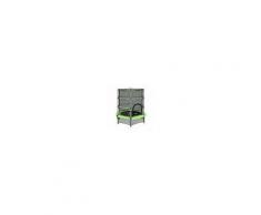 Uniprodo Tappeto elastico bambini - con rete di sicurezza - 140 cm - 50 kg - verde - Per uso professionale