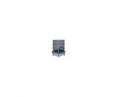 Uniprodo Tappeto elastico bambini - con rete di sicurezza - 140 cm - 50 kg - blu - Per uso professionale