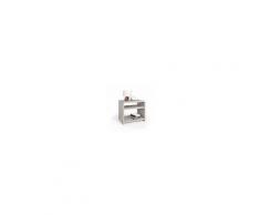 Mobili Fiver Comodino Martino, Grigio Cemento