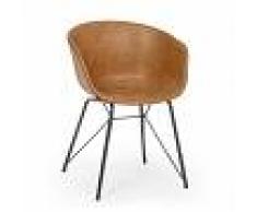 Bizzotto Sedia Warhol pu cuoio vintage