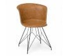 Bizzotto Sedia Loft pu cuoio vintage