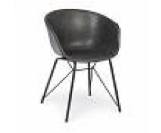 Bizzotto Sedia Warhol pu antracite vintage