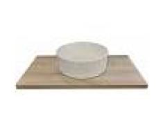 Exagonshop Mensola bagno porta lavabo legno Nobilitato L90 P50 H36mm Olmo
