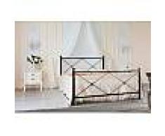 Letto in Ferro Matrimoniale Nero Grafite - art.ALB01 (testiera + giroletto 160x190 10 giorni )