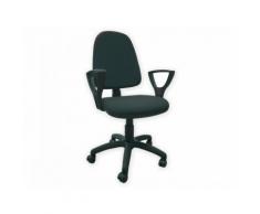 Sedia cuneo con braccioli - similpelle - nero
