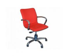 Sedia elite schienale basso - tessuto - rosso