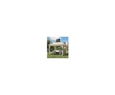 Toolport Gazebo da Giardino 3x4m Poliestere con rivestimento in PU 280 g/m² crema impermeabile
