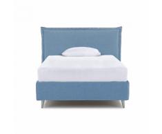 GIAVA - Letto 1piazza 1/2 contenitore con rete, azzurro