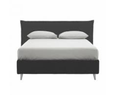 GIAVA - Letto matrimoniale da 160 contenitore con rete, grigio