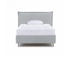 GIAVA - Letto 1piazza 1/2 contenitore con rete, grigio