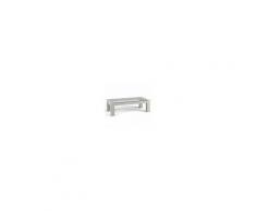 Mobili Fiver Tavolino da salotto, piano in vetro temperato, Iacopo, Grigio Cemento