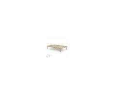 Mobili Fiver Rete piazza e mezza 120x195 con doghe in legno, Altezza Tot. 26 cm