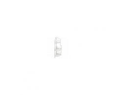 Milani Home ELOÏSE - scaffale 3 piani angolare stile provenzale in ferro verniciato