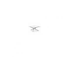 Kave Home Tavolino Kamido 90 x 90 cm piano vetro gambe metallo