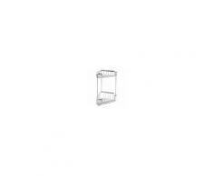 Metaform Top Line Mensola Doccia Angolare Doppia In Acciaio Inox 33 Cm