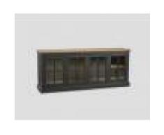 Dialma Brown Credenza 4 Porte Vetro In Legno Vecchio Db005895 Dialma Brown