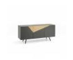Stones Madia Ginger grigia con inserto triangolare rovere CR/002/TRO