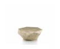 Stones Tavolino Diamante Grande in Pietra Color Crema FS/180/CR