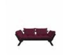 Karup Divano letto Bebop di bordeaux con struttura nera
