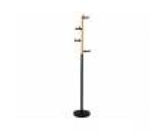 Twist Design Appendiabiti Winston in metallo nero e legno