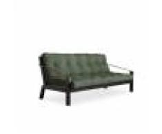 Karup Divano letto Poetry verde oliva con struttura nera