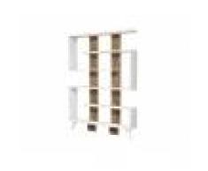 Matte Maison Libreria moderna Bicolor Jane Bianca e Noce