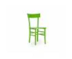Stones Sedia Brera in Legno laccato Verde OM/230/VE di