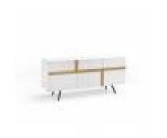 Stones Madia Ginger bianca con inserto fascia rovere CR/001/FRO