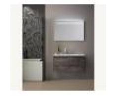 Duzzle Mobile Bagno Sospeso Slim 90 cm Effetto Ruggine con specchio Led