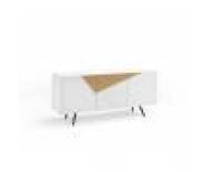 Stones Madia Ginger bianca con inserto triangolare rovere CR/001/TRO