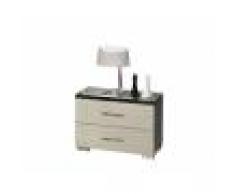 Flow Fusion Design Comodino Michela con 2 cassetti