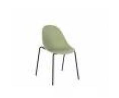 Duzzle Sedia Egg verde chiaro in metallo e polipropilene OM/364/VC