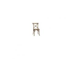 Classic Selection Abitarearreda Sedia In Legno Con Seduta In Rattan Diletta