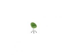Sediadaufficio Sedia di design VIENNA, imbottita, elegante finitura in pelle, colore verde