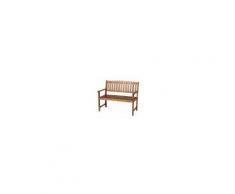 Outsunny panchina da giardino terrazzo a 2 posti in legno, Marrone, 120 x 65 x 91.5 cm