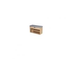 Homcom Panca Scarpiera in Legno con Seduta Imbottita e Scomparto Nascosto 80 x 30 x 48cm