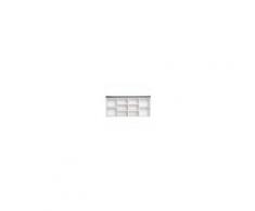 Homcom Panchina Scarpiera con Ripiani Regolabili in Legno Bianco e Grigio, 104x30x48cm