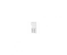 Homcom Credenza Moderna in Legno MDF Bianco con 2 Vetrinette 80 x 37 x 183 cm