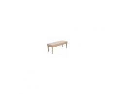 Homcom Panca Stile Chesterfield in Legno con Seduta Imbottita Beige