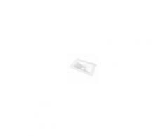 Lavabo Da Incasso Laura In Vetro Bianco 75,5x46x12,5 Cm (Lxhxp)