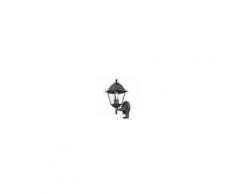 Applique Ascendente Per Esterno I-Luce Serie Quadrata Colore Nero E27 Max Con Sensore