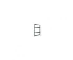 GRIMA Scaffale Metallo 5 Ripiani 65 Kg Grigio Montaggio A Bulloni 100x187x40 Cm (Lxhxp)