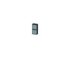 TERRY Armadio In Resina 2 Ante Tuttopiani Xl Grigio/nero 89,7x180x53,7 Cm (Lxhxp)