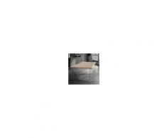 Milani Home ANSON - tavolo da pranzo moderno in vetro e legno 180 x 90