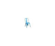 Milani Home AGATHA - sedia in metallo blu antico